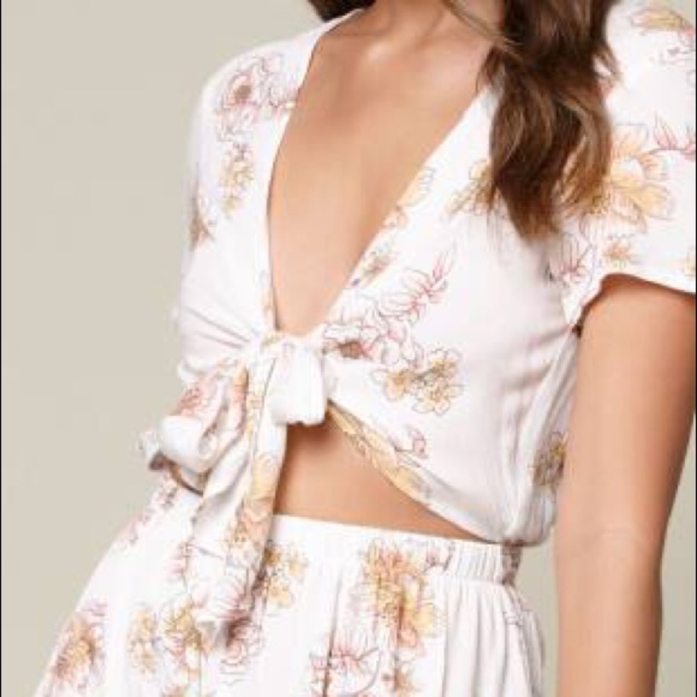LA hearts floral romper